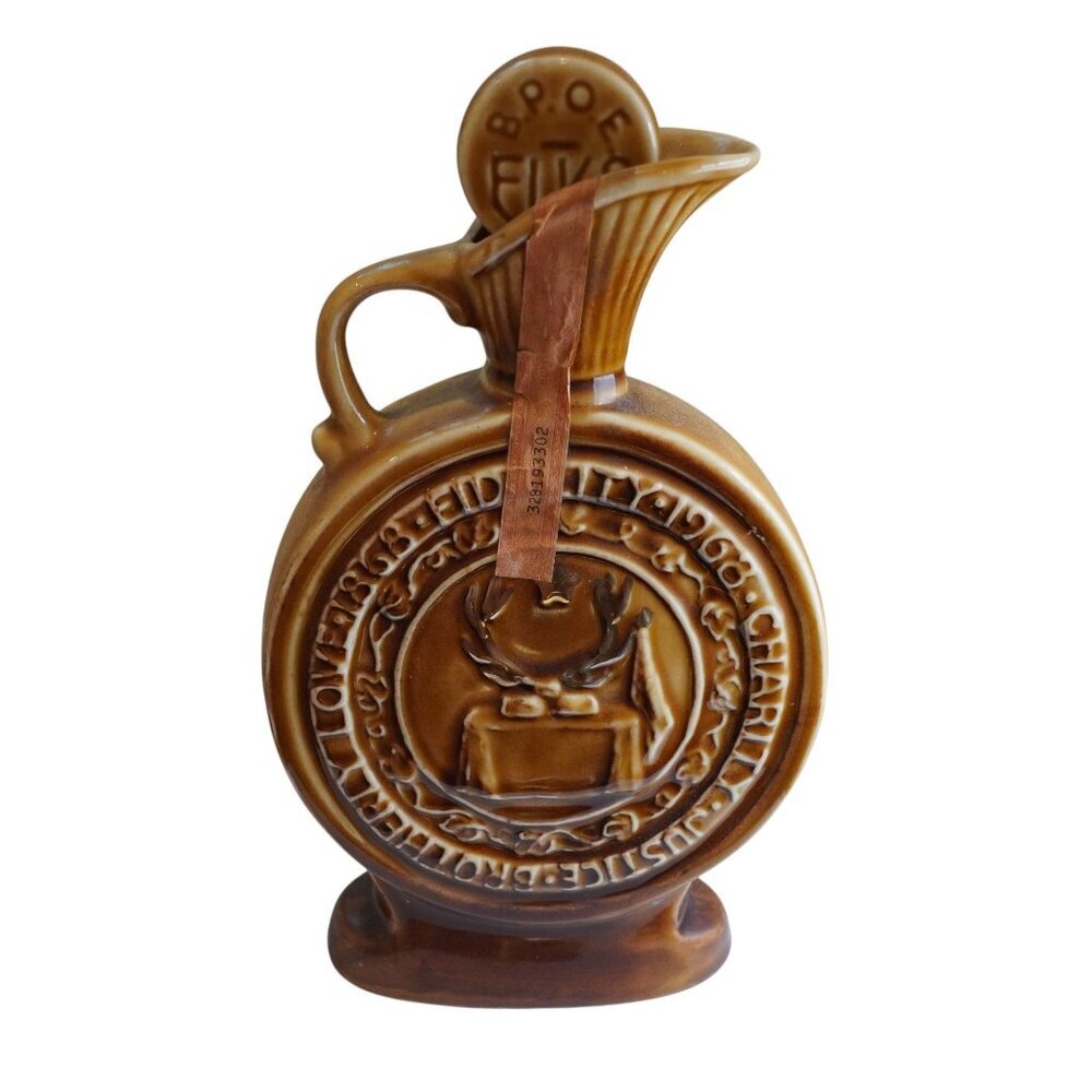 Vintage Jim Beam 1968 B.P.O.E. Elks Centennial 100 years Whiskey Bottle Decanter